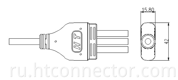 Y-shaped waterproof connection cable